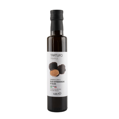 Natives kaltgepresstes Olivenöl mit Trüffel - Olio extravergine - 250ml Glasflasche