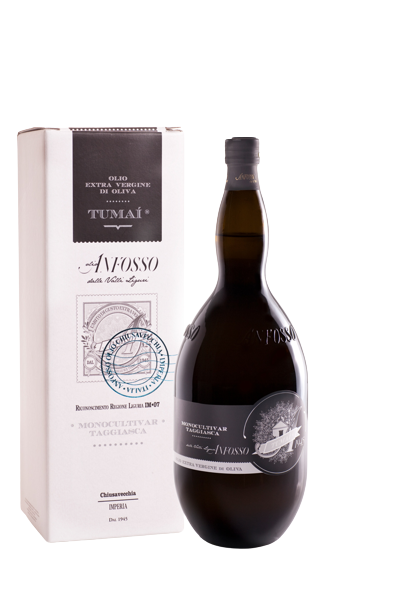 Natives kaltgepresstes Olivenöl - Olio Extravergine di Oliva TUMAÌ Monocultivar Taggiasca - 500ml Glasflasche